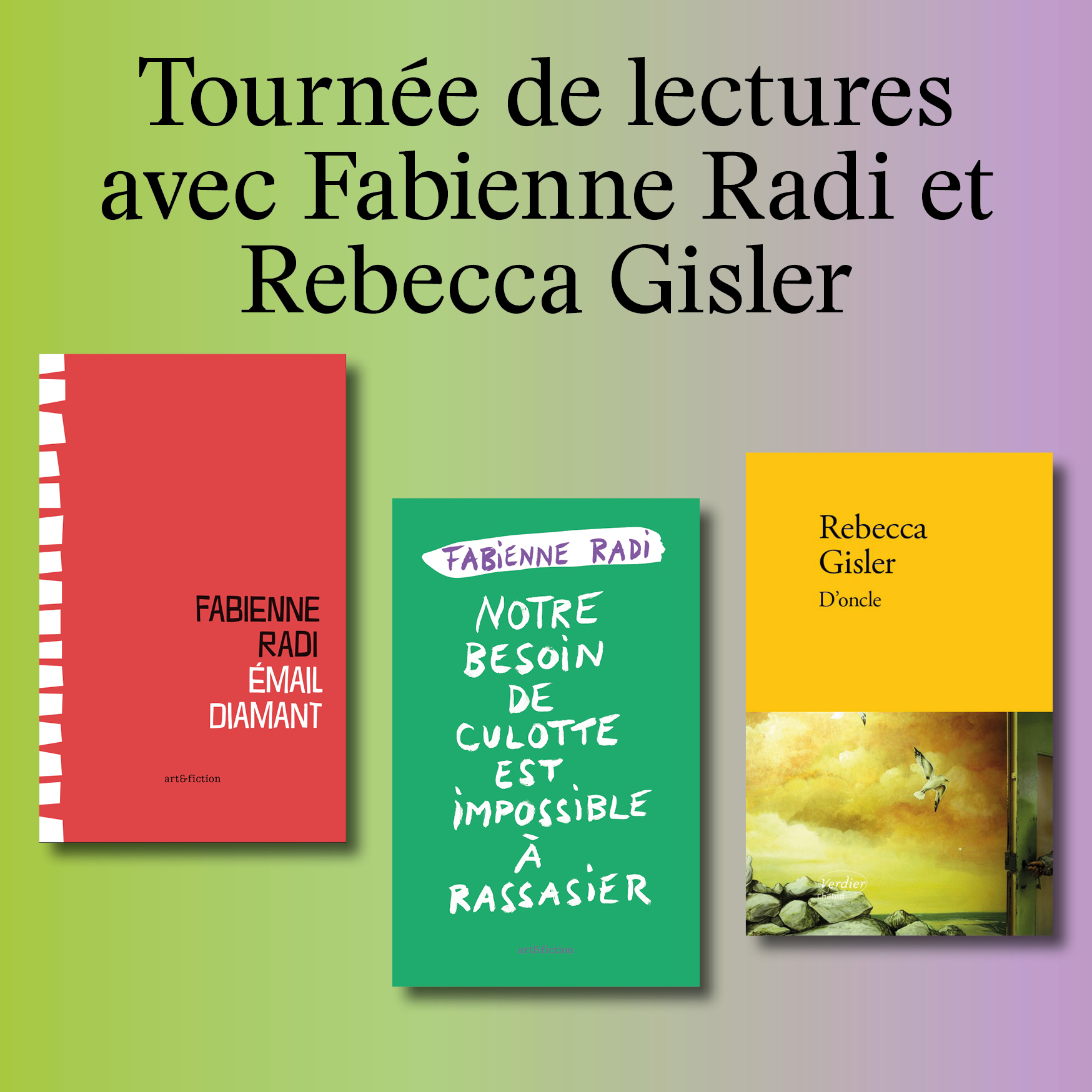 Lecture de Fabienne Radi et Rebecca Gisler