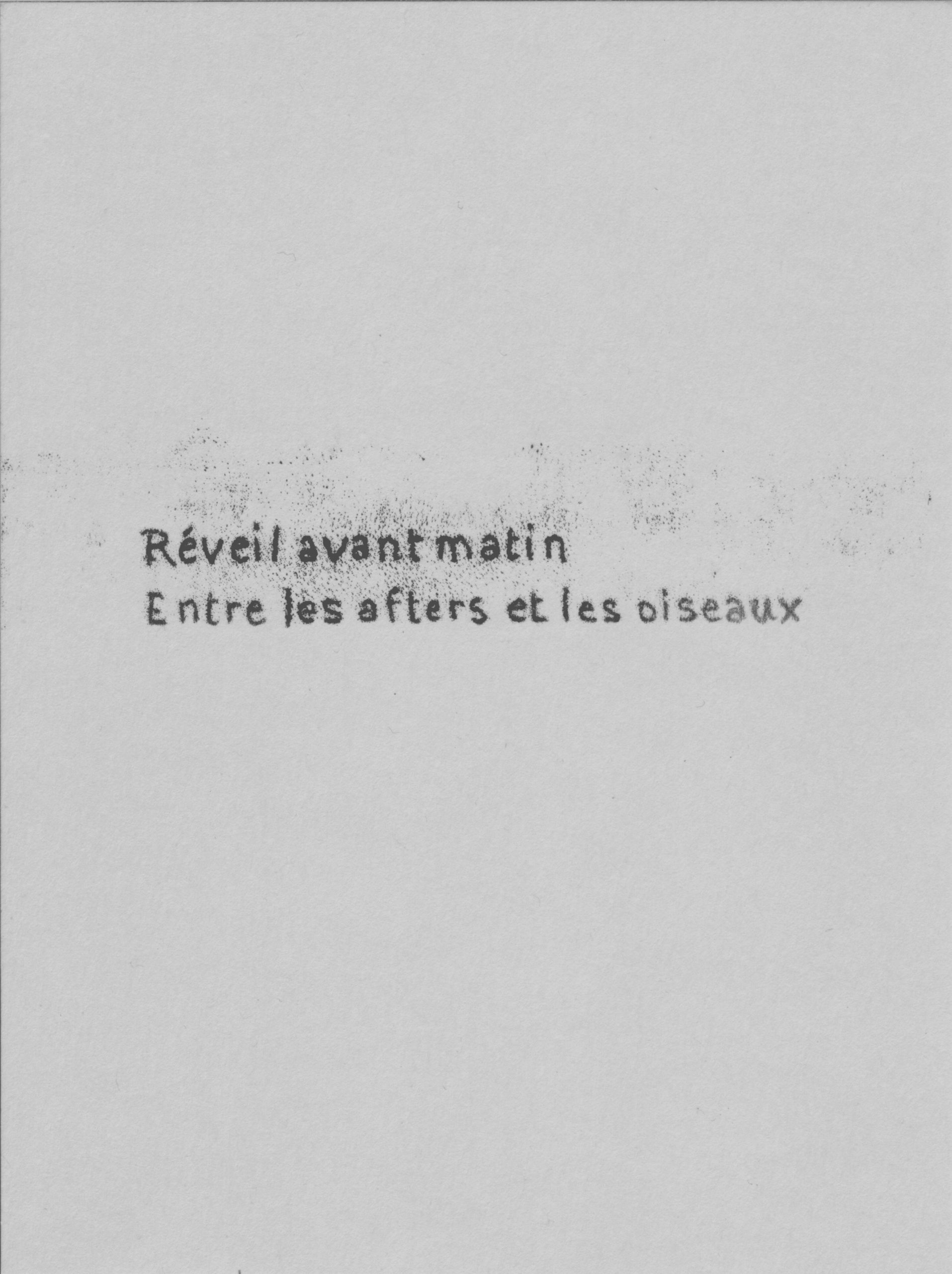 Carte en monotype par Naomi Del Vecchio, extraite de «La Volée»