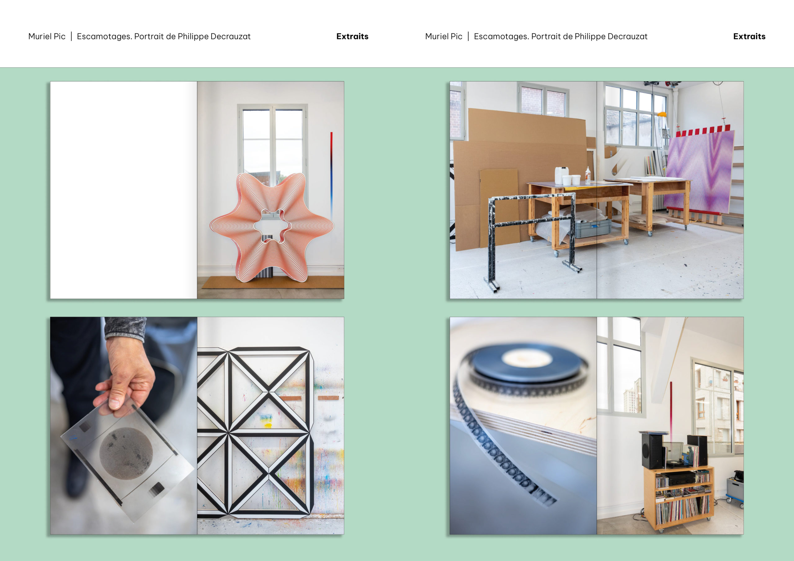 Extraits du livre «Escamotages. Portrait de Philippe Decrauzat» par Muriel Pic