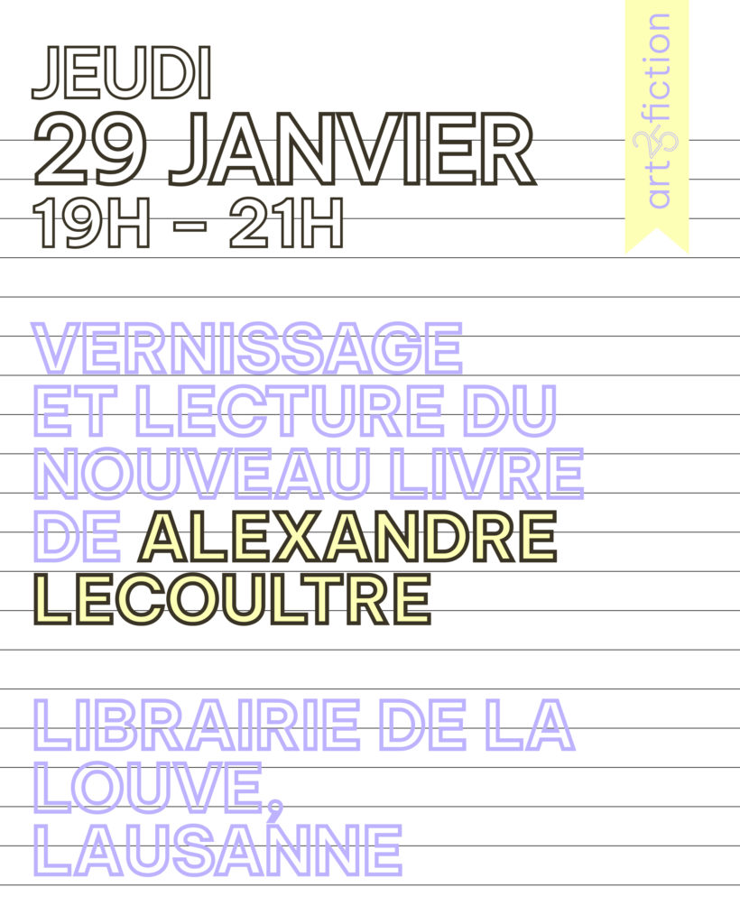 Vernissage du nouveau récit d&rsquo;Alexandre Lecoultre, «Là où chante l&rsquo;orage»
