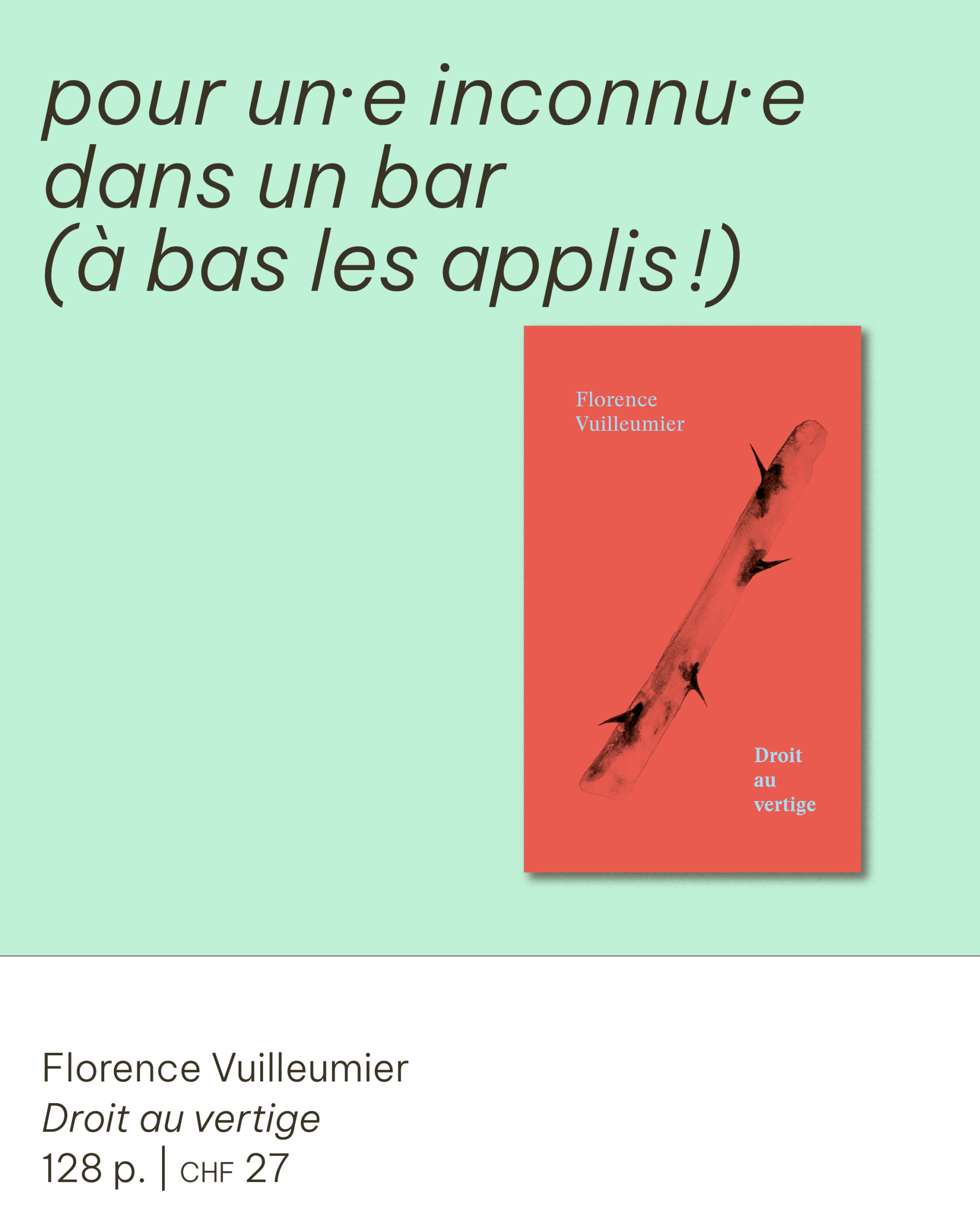 «Droit au vertige» de Florence Vuilleumier