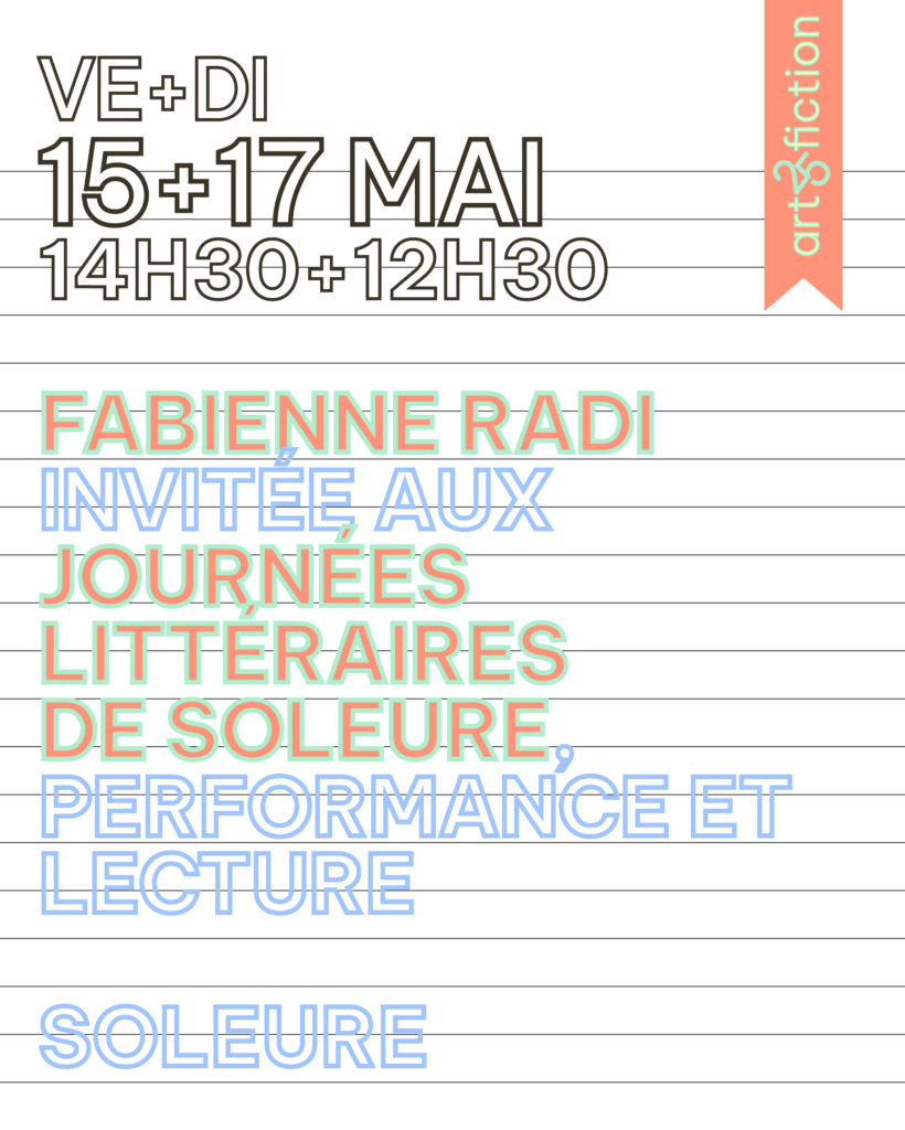 Fabienne Radi aux Journées littéraires de Soleure