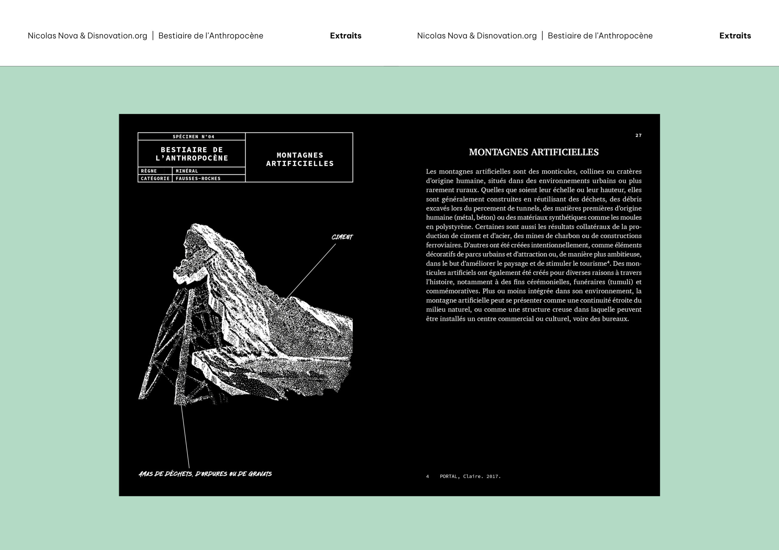 Extraits «Bestiaire de l'Anthropocène» de Nicolas Nova et Disnovation.org