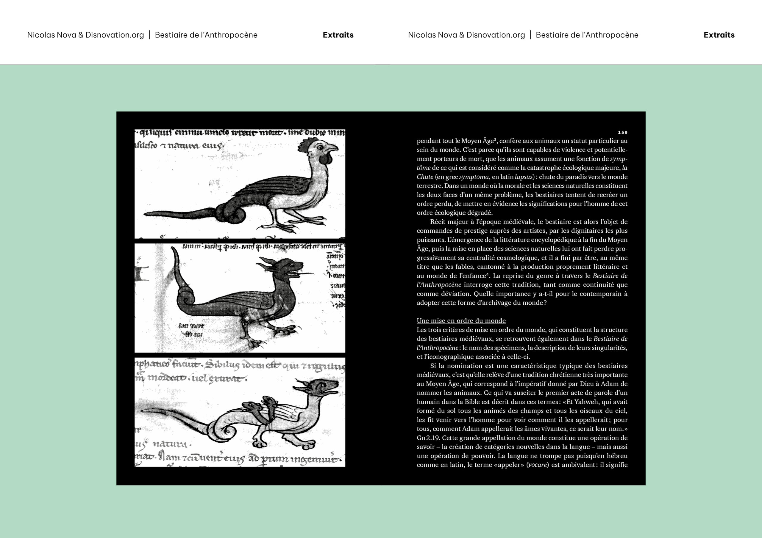 Extraits «Bestiaire de l'Anthropocène» de Nicolas Nova et Disnovation.org