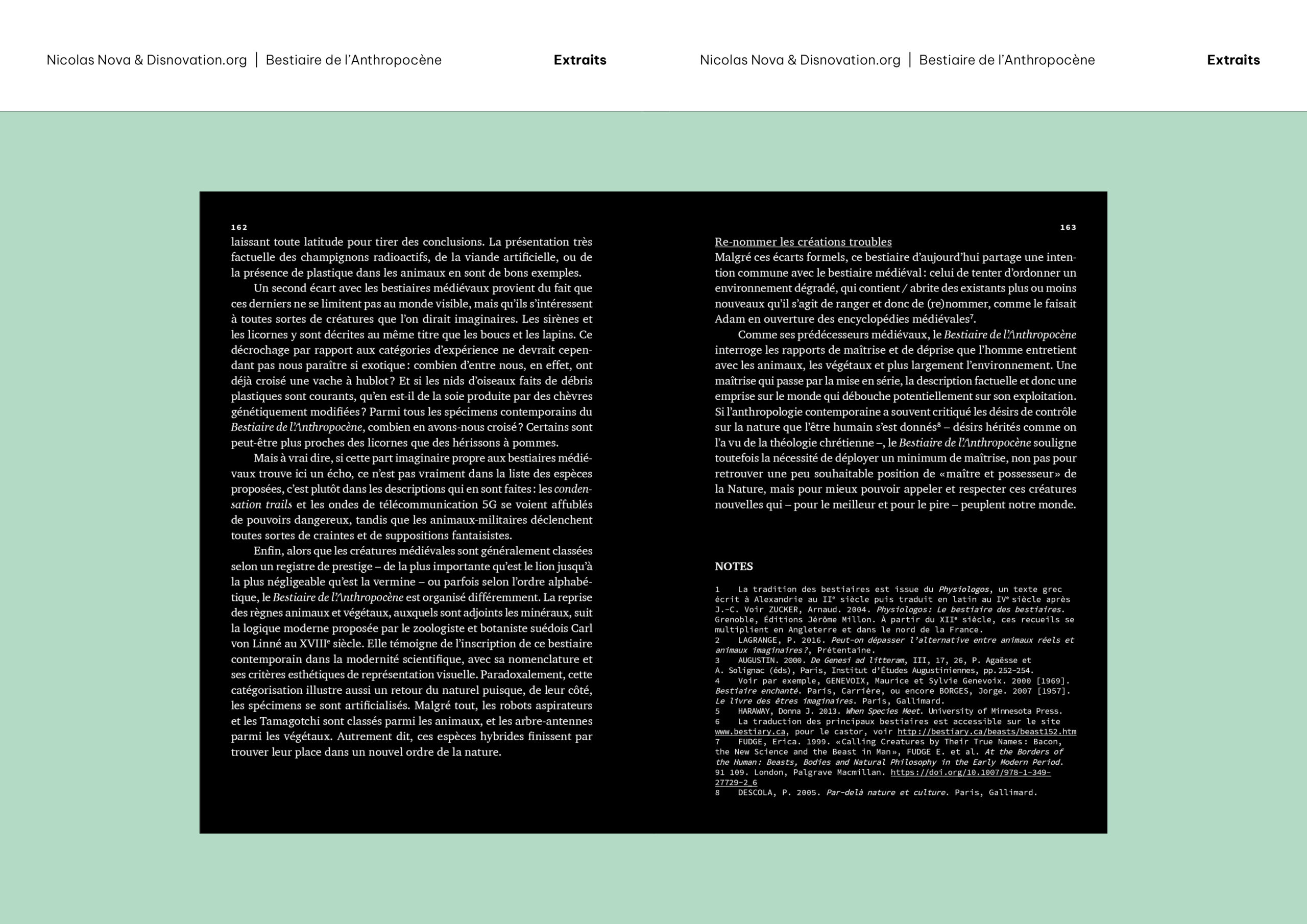 Extraits «Bestiaire de l'Anthropocène» de Nicolas Nova et Disnovation.org