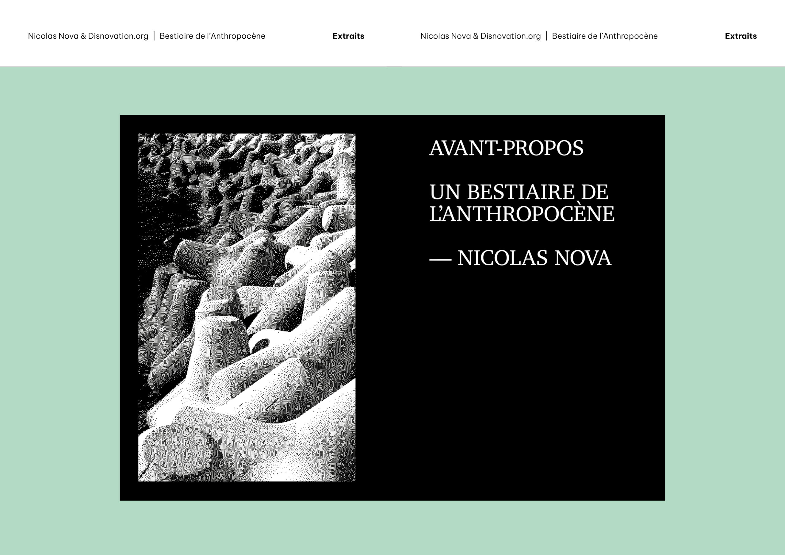 Extraits «Bestiaire de l'Anthropocène» de Nicolas Nova et Disnovation.org