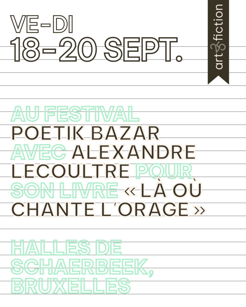 Alexandre Lecoultre invité au Festival Poetik Bazar