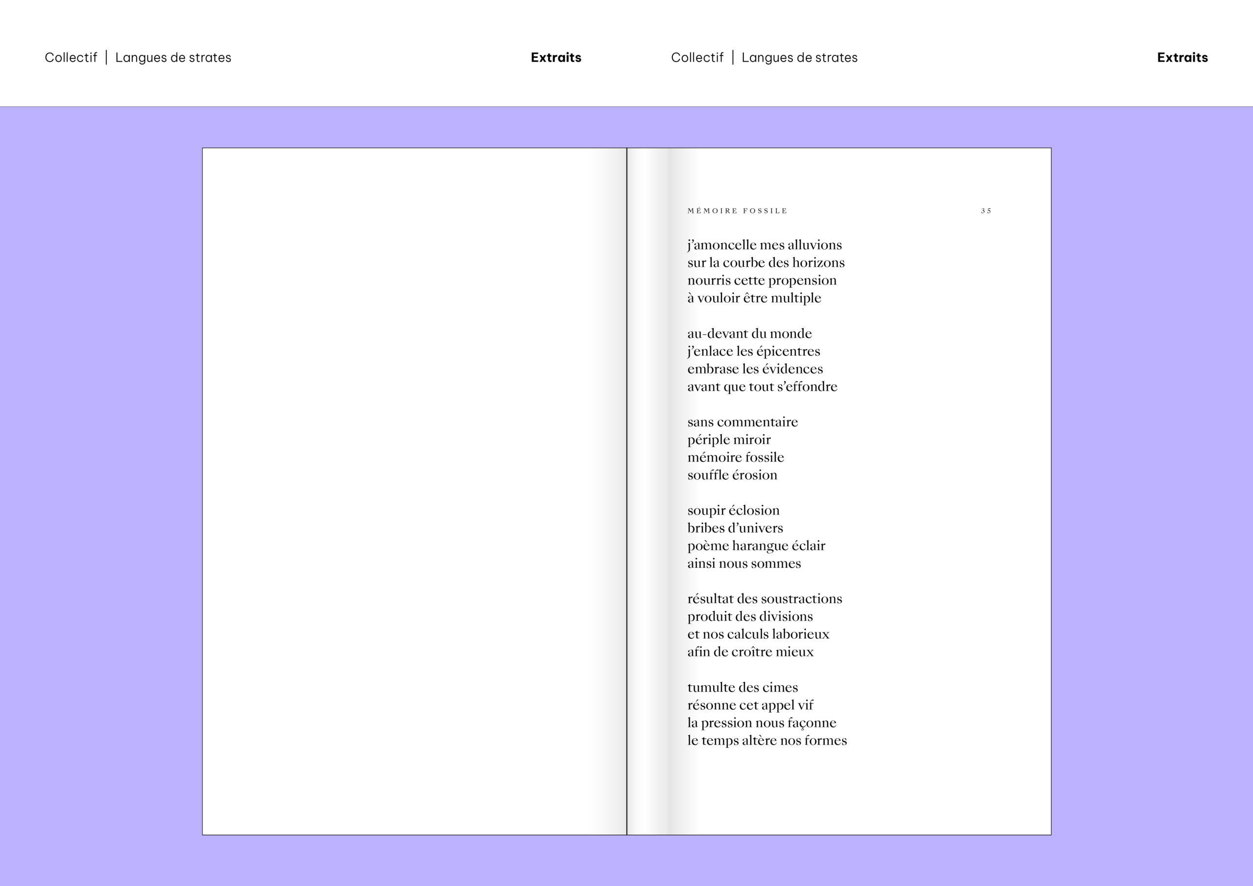 Extraits «Langues de strates»