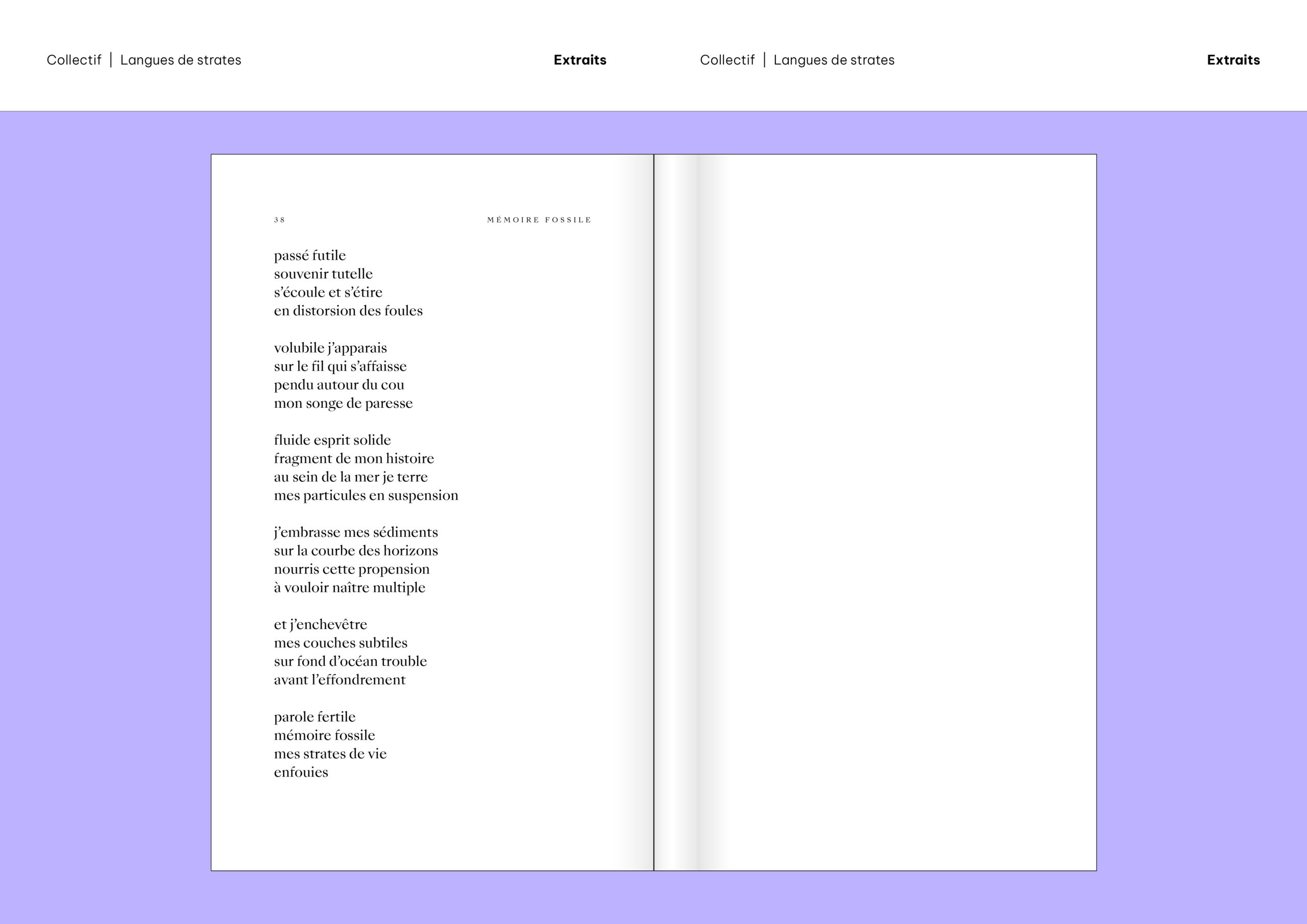 Extraits «Langues de strates»