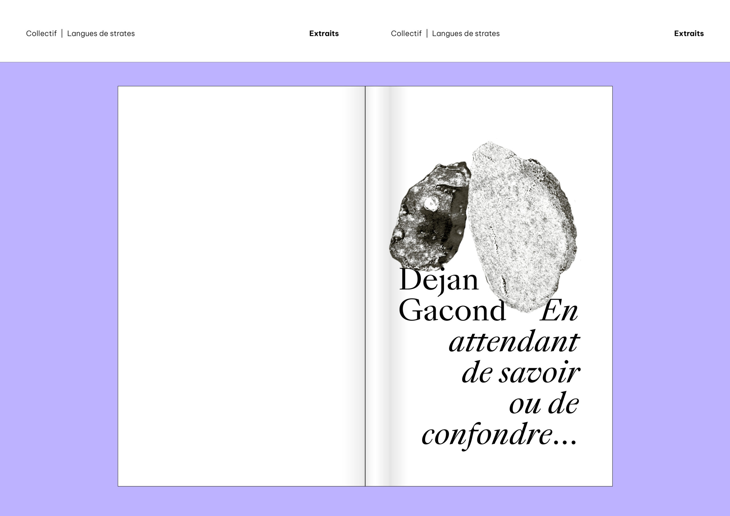 Extraits «Langues de strates»