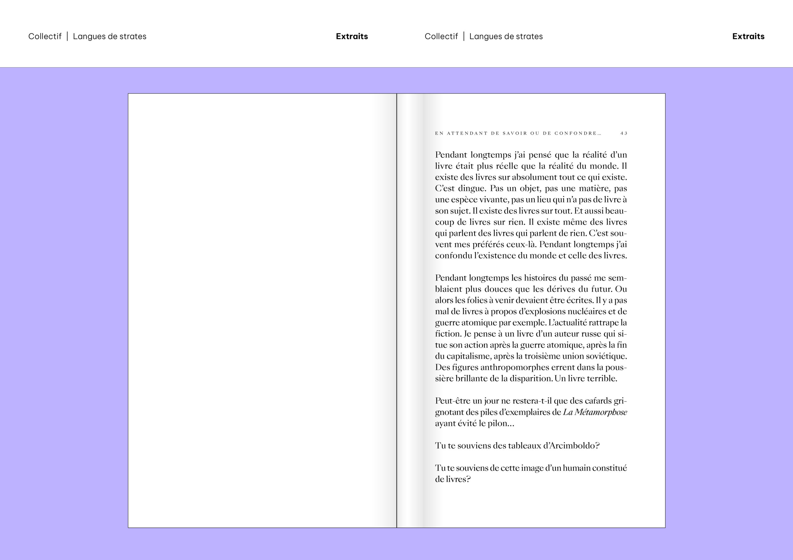 Extraits «Langues de strates»