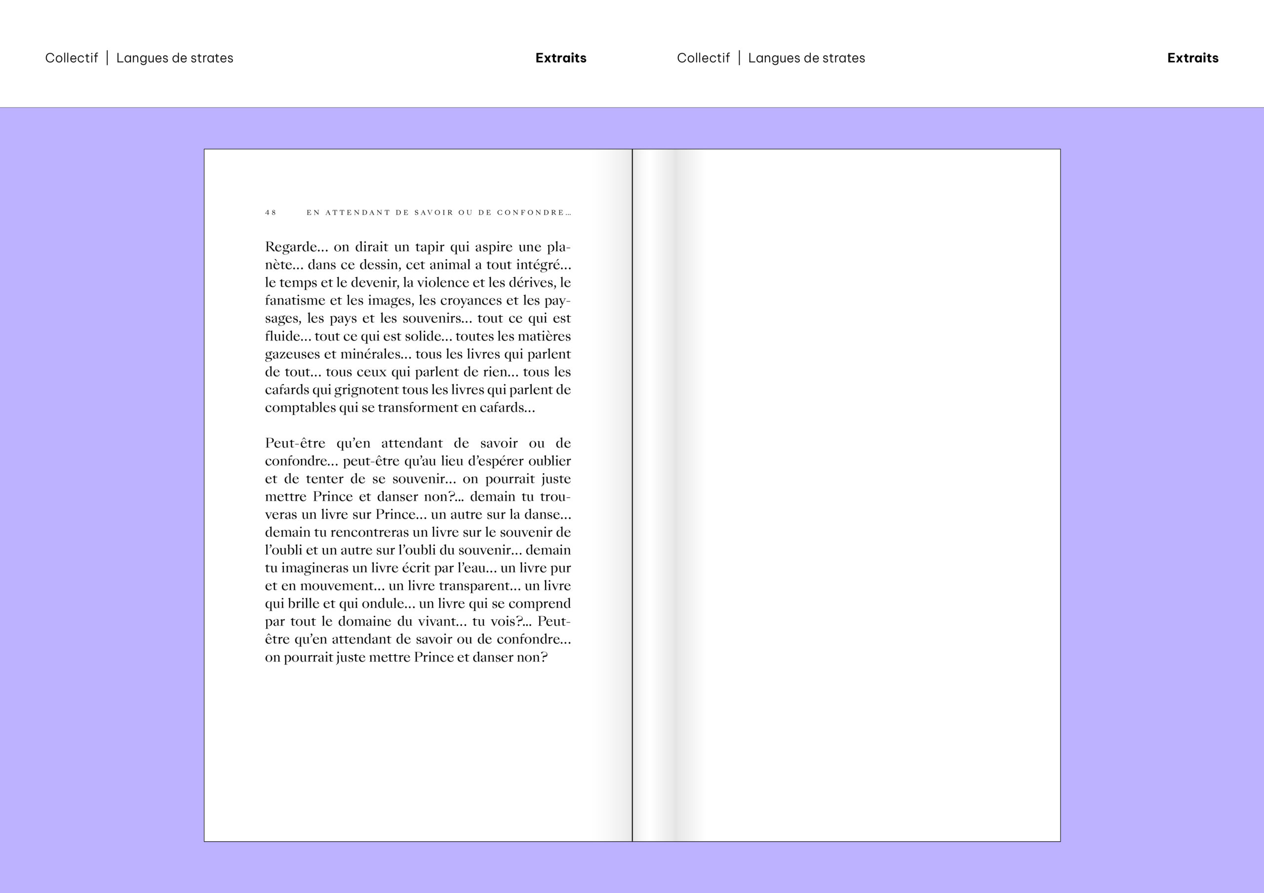 Extraits «Langues de strates»