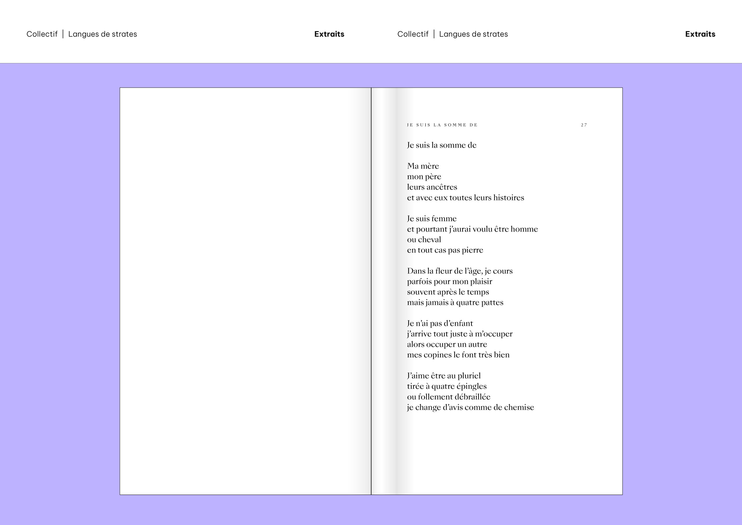 Extraits «Langues de strates»