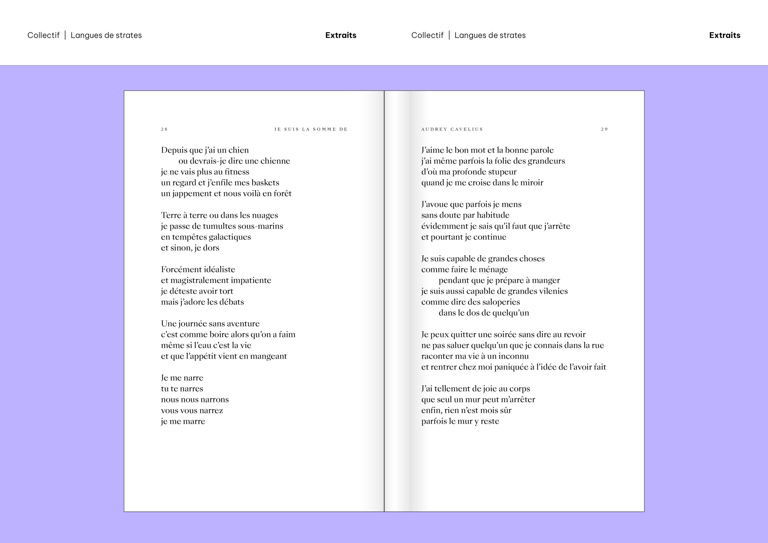 Extraits «Langues de strates»