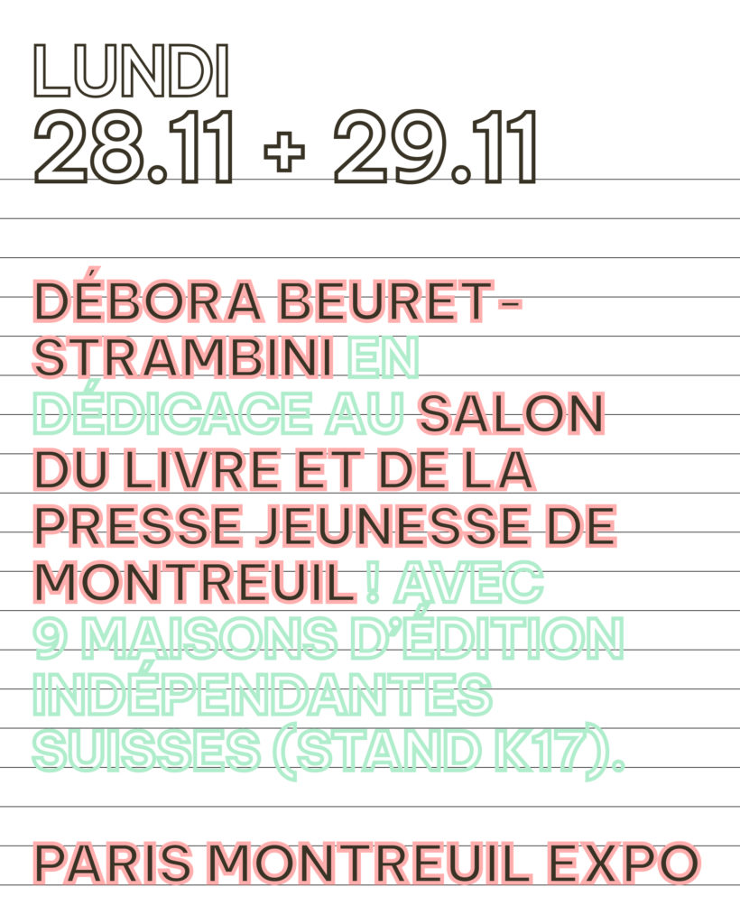 Débora Beuret-Strambini au Salon du livre jeunesse de Montreuil